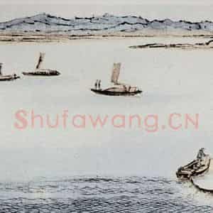 1955年 刘海粟《洞庭渔村图卷》国画山水作品图片鉴赏