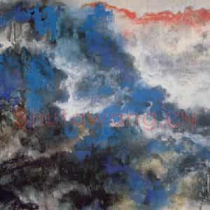 1976年 刘海粟《天海滴翠》国画山水作品图片鉴赏