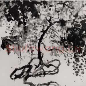 1969年 刘海粟《骤雨旋风声满堂》国画花鸟作品图片鉴赏