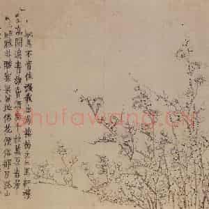 1758年 金农《梅花三绝》国画花鸟作品图片鉴赏