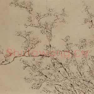 1758年 金农《梅花三绝》国画花鸟作品图片鉴赏