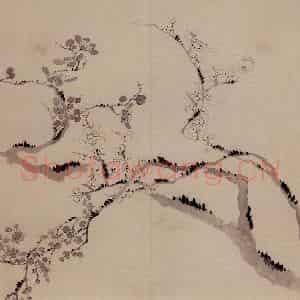 1758年 金农《梅花三绝》国画花鸟作品图片鉴赏