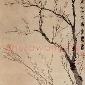 1759年 金农《墨梅图》国画花鸟作品图片鉴赏