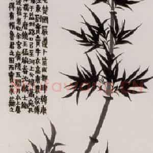 1750年 金农《墨竹图》国画花鸟作品图片鉴赏