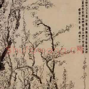 1756年 金农《墨梅》国画花鸟作品图片鉴赏