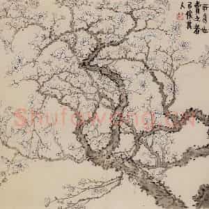 1760年 金农《梅花册》国画花鸟写意作品图片鉴赏