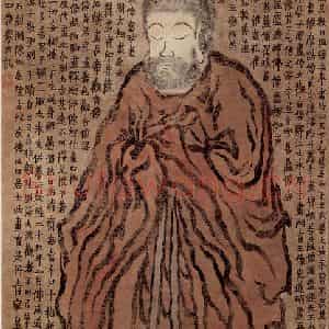 1760年 金农《设色佛像》国画人物写意作品图片鉴赏