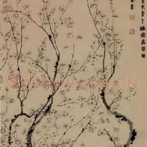 1760年 金农《墨梅》国画花鸟写意作品图片鉴赏
