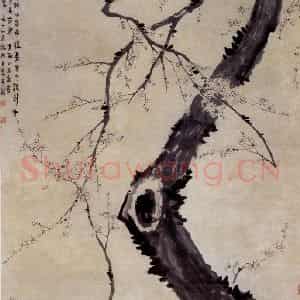 1760年 金农《墨梅》国画花鸟写意作品图片鉴赏