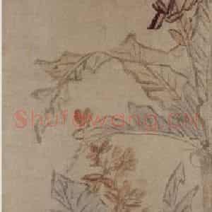 金农《芭蕉佛像》国画综合写意作品图片鉴赏