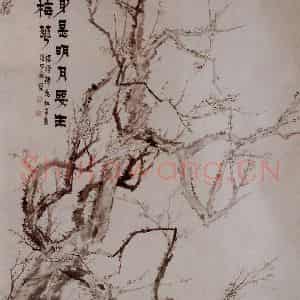 金农《梅花轴》国画花鸟写意作品图片鉴赏