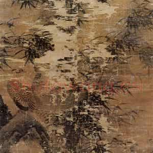 明代 林良《竹雏图》国画花鸟作品图片鉴赏