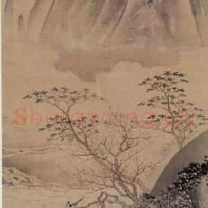 明代 吕纪《桃林聚禽图》国画花鸟作品图片鉴赏
