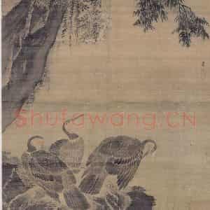 明代 吕纪《三鸶图》国画花鸟作品图片鉴赏