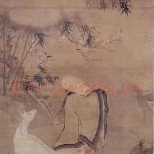 明代 吕纪《南极老人图》国画花鸟作品图片鉴赏