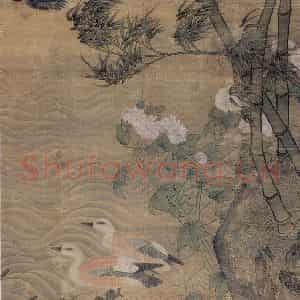 明代 吕纪《花鸟图》国画花鸟作品图片鉴赏