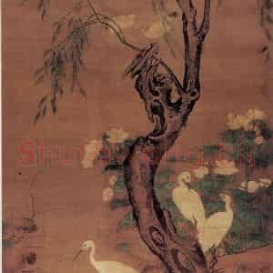 明代 吕纪《三鸶图》国画花鸟作品图片鉴赏