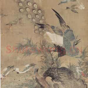 明代 吕纪《花鸟屏》国画花鸟作品图片鉴赏