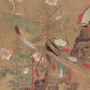 明代 吕纪《花鸟屏》国画花鸟作品图片鉴赏