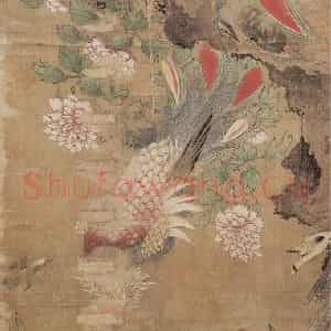 明代 吕纪《花鸟屏》国画花鸟作品图片鉴赏