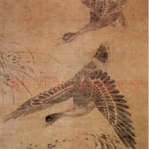明代 林良《芦雁图》国画花鸟作品图片鉴赏