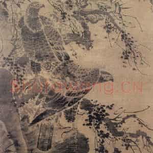 明代 林良《双鹰图》国画花鸟作品图片鉴赏