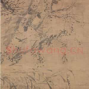 明代 林良《雪芦寒禽图》国画花鸟作品图片鉴赏