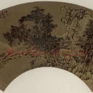 明代 蓝瑛《江天暮雪》国画山水作品图片鉴赏