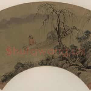 明代 唐寅《秋江垂钓》国画山水作品图片鉴赏