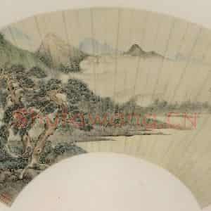 清代 王鉴《松溪渔父》国画山水作品图片鉴赏