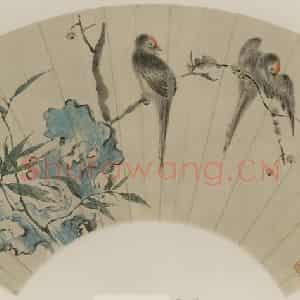 清代 华岩《好鸟和鸣》国画花鸟作品图片鉴赏