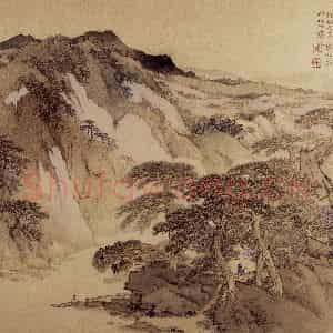 1995年 宋文治《匡庐晴雪》国画山水写意作品图片鉴赏