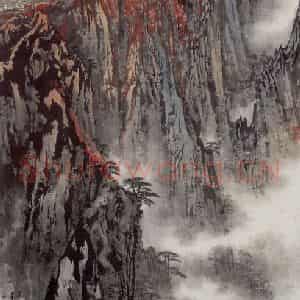 1977年 宋文治《黄山云》国画山水写意作品图片鉴赏