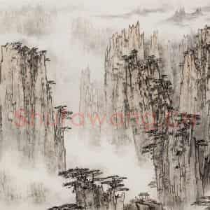 1980年 宋文治《群岚叠嶂》国画山水写意作品图片鉴赏