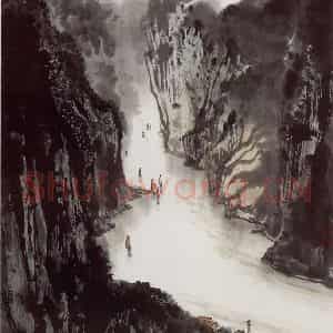 1980年 宋文治《蜀江云》国画山水写意作品图片鉴赏