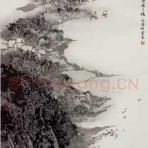 1981年 宋文治《洞庭雨后》国画山水写意作品图片鉴赏