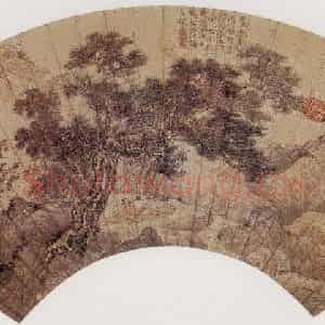 明代 唐寅《松阴高士图》国画花鸟作品图片鉴赏