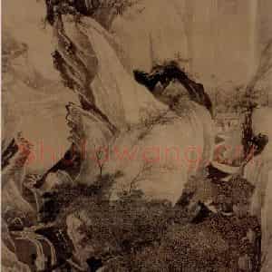 明代 唐寅《骑驴归思图》国画山水作品图片鉴赏