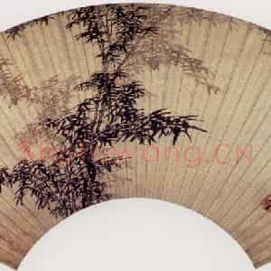 明代 唐寅《雨竹图》国画花鸟作品图片鉴赏