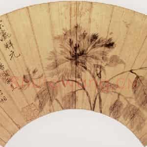 明代 唐寅《芍药图》国画花鸟作品图片鉴赏