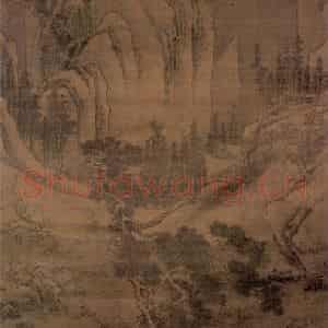 明代 唐寅《雪林寻诗图》国画山水作品图片鉴赏