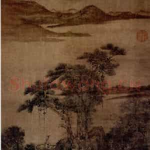 明代 唐寅《花溪渔隐图》国画山水作品图片鉴赏