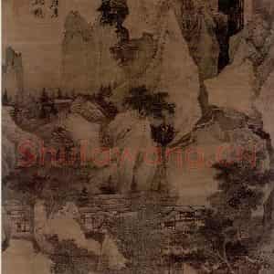 明代 唐寅《钱塘景物图》国画山水作品图片鉴赏