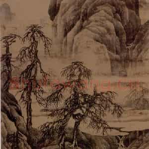 明代 唐寅《匡庐图》国画山水作品图片鉴赏