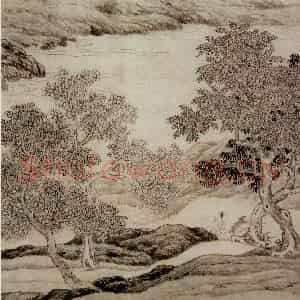 明代 唐寅《南游图》国画山水作品图片鉴赏