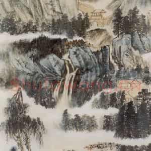 张大千《剑门图轴》国画山水作品图片鉴赏