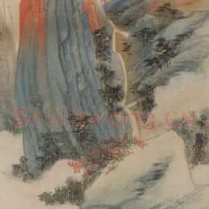 张大千《巫峡清秋图轴》国画山水作品图片鉴赏