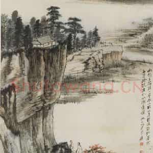张大千《秋风旧痕图轴》国画综合作品图片鉴赏