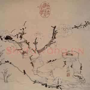 1645年 陈洪绶《杂画册》国画花鸟写意作品图片鉴赏