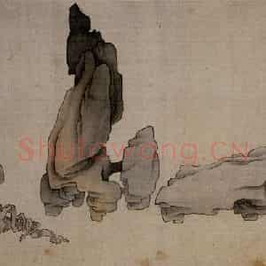 1646年 陈洪绶《华山五老图卷》国画人物工笔作品图片鉴赏